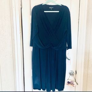 Jones New York Navy Wrap-style Dress